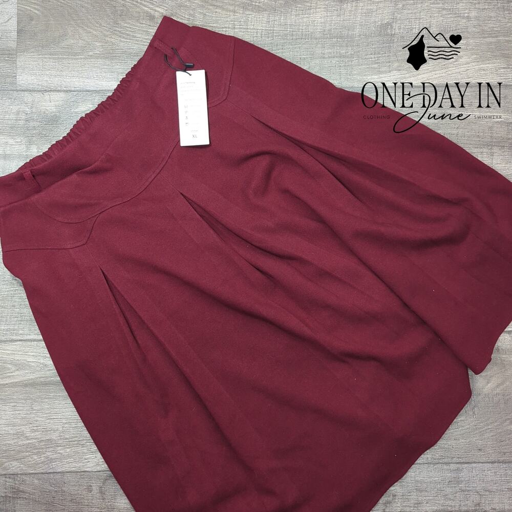 Tanming Wool Layered Midi Skirt Size XL